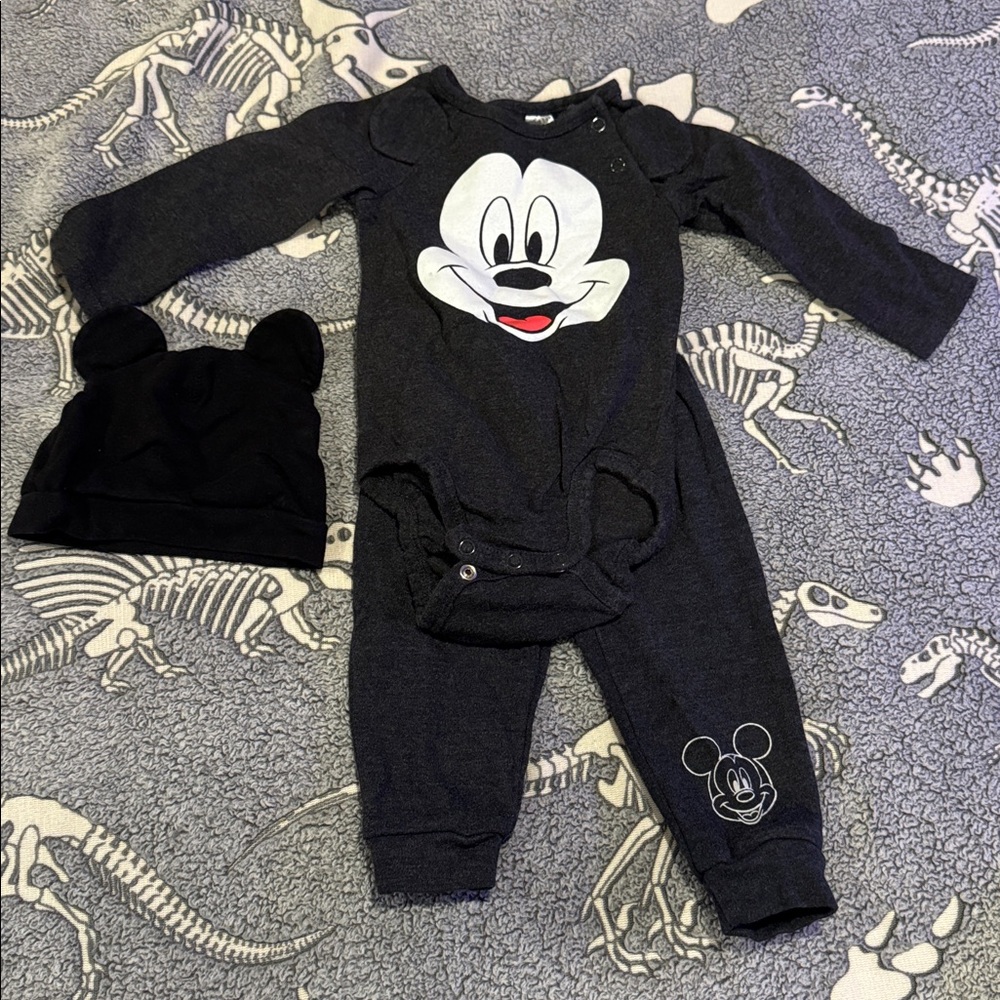 Disney Black and White Mickey Mouse Kids Matching Set